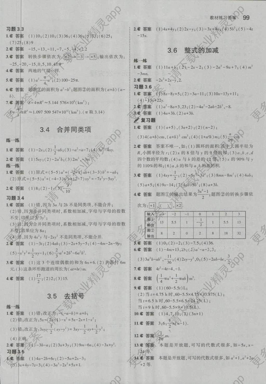 苏教版数学五年级下册补充习题答案